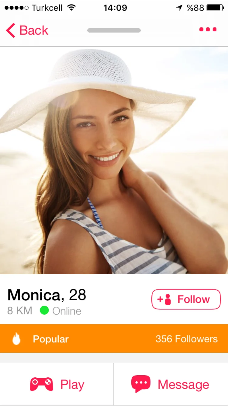A profile screen in the Sociable app